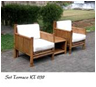 Set Terrace Kt 032 Kd Natural Color 2sc 1tb With Foam Cushion