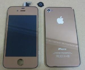 rose gold iphone 4 kits front panel home button plating lcd touch screen ass