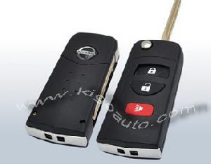 Nissan 3button Flip Key Shell With Pad