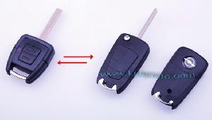 Opel 3button Flip Key Shell Hu43