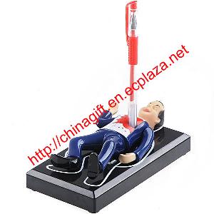 Horrible Struggle Dead Man With Sound Pen Holder Stand