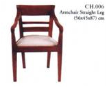 armchair straight leg w cushion