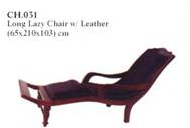 Long Lazy Chair W / Leather