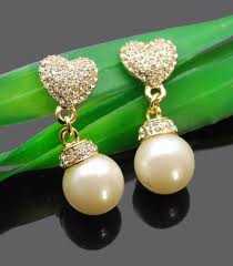 pearl chatons earring