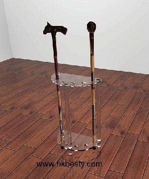 clear acrylic walking stick display