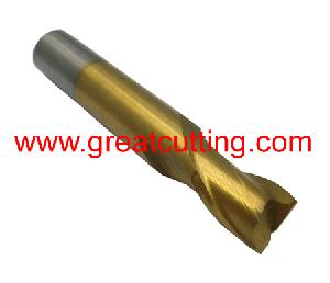 din327 hss mills 2 flutes flat head tin coating