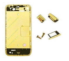 Metal Middle Plate Buttons Phillips Screw Sim Card Tray 24k Electroplating Real Gold