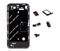 Middle Plate Cover Buttons Phillips Screw Sim Card Tray For Iphone 4 Black