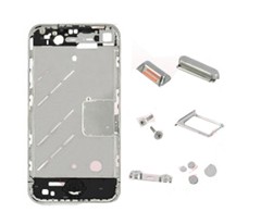 mirror metal middle plate cover buttons pentalobe screw sim card tray iphone 4 silver