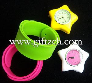 Star Design Silicone Slap Watch