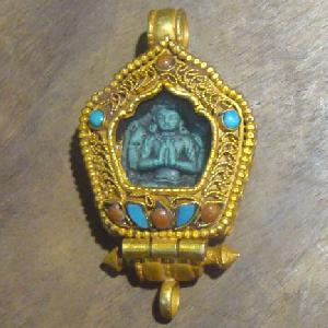 Gold Buddhist Prayer Box