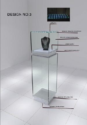 Glass Jewelry Display Showcase For Diamond Watch Or Jewelry Exhibition