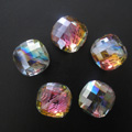 faceted square crystal beads