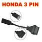 Honda 3 Pin Connector To Obd Obd2 16 Pin Adaptor Cable