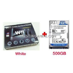 500gb Wii Console Shaped External Storage Usb Sata Portable Hard Drive White