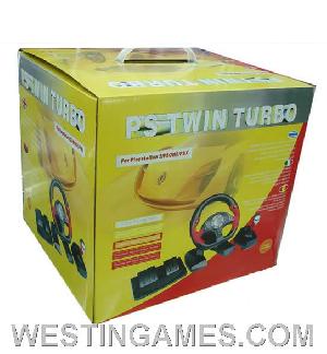 Ps2 / Pc Twin Turbo Race Steering Wheel