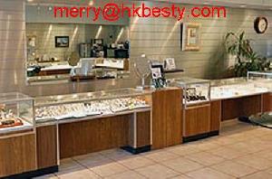 Brand Jewelry Display Showcase And Cabinet In Jewelry Store