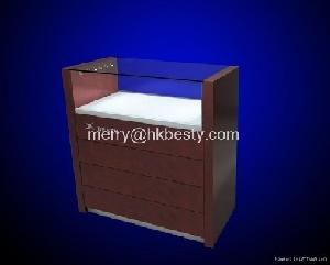 Cherry Wood Watch Display Counter Showcase