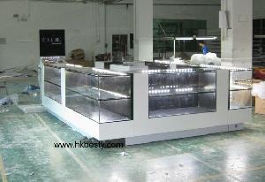 glass jewelry display showcase led light diamond exhibition