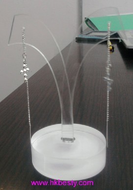 Unique Design Acrylic Earring Display Stand With Round Base