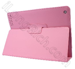 Ipad 2 Flip Stand Leather Cases Pink