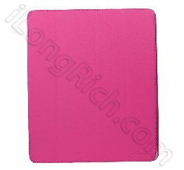 ipad 2 ultra slim smart soft pu leather case deep pink