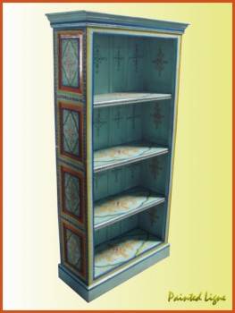 hand painted bookcases indian furniture