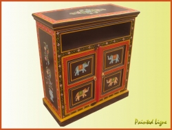 Hand Painted Tv Dvd Unit Indian Painted Furniture