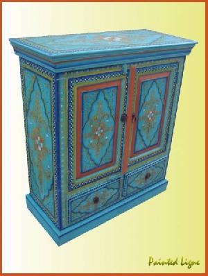 Indian Hand Painted Chest Indian Painted Furniture