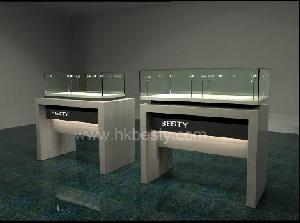 Classical Jewellery Display Counter Showcase With Led Lights