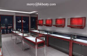 Elegant Kiosk Display Showcase And Counter With Led Lights