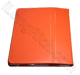 Magnetic Flip Folder Real Leather Case For Ipad Oranger