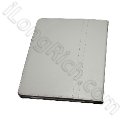 Magnetic Flip Folder Real Leather Case For Ipad White