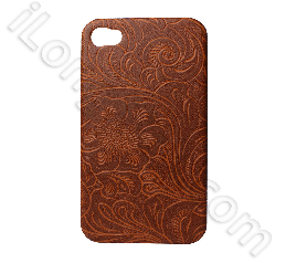 Art Flowers Protection Cases For Iphone 4 Dark Orange