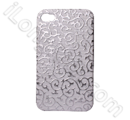 art flowers protection cases iphone 4 silver