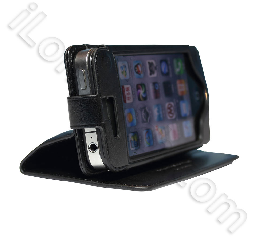 Capdase Leather Case Bi Fold For Iphone 4 Black