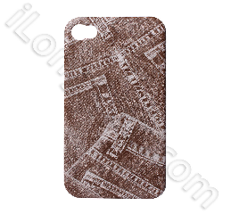 Jean Style Skin Protection Cases For Iphone 4 Brown