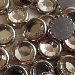 silver ring hotfix rhinestone