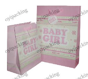 baby girl medium recyclable gift bags