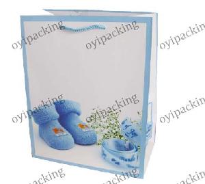 Blue Shoe Baby Shopping Bags