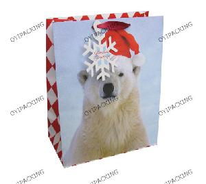 Dog With Christmas Popular Shopping Bag