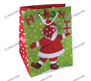 Hoho Christmas Modern Recycled Paper Bag