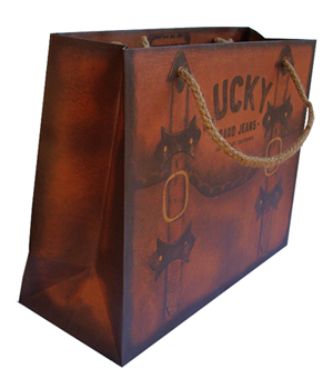 Lucky Brown Colored Bag , For Brand Clothing Shop