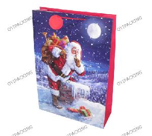 Santa Man Under The Moon Paper Bag