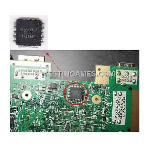 ave rvl c8391 audio video encoder u6 chip ic wii motherboard pulled