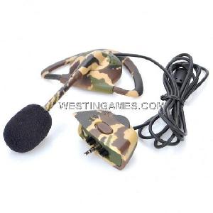 Hook Style Earphones With Microphone For Xbox 360 Camouflaged