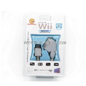 Wii Rgb Scart Cable With Av Socket