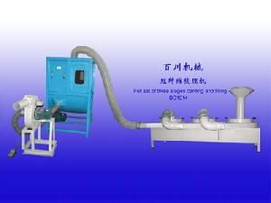 Full Set Of Three Stages Carding And Pillow Filling Machine