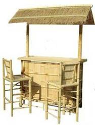 Bamboo Mini Bar With Thatch Roof, Bamboo Tiki Bar, Bamboo Bar Set, Bamboo Bar Stool