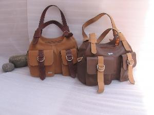 tan brown ladies leather hand bag